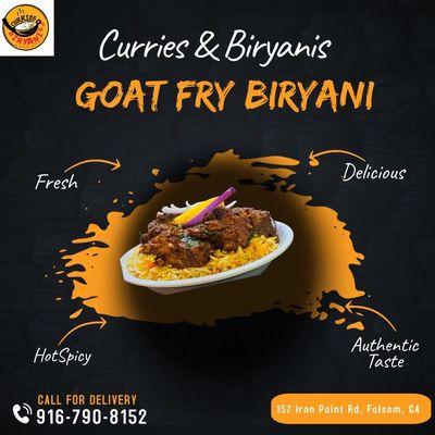 Goat fry biryani