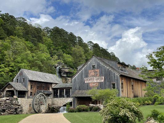 Exterior of the main building that houses the museum and restaurant.