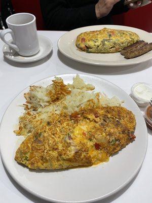 South if the Border omelette and Mediterranean omelette