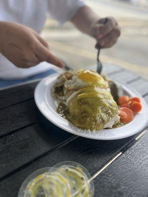 Chilaquiles Breakfast Burrito