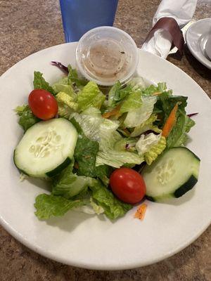 Salad with Italian dressing (this or soup come with deluxe club meal)