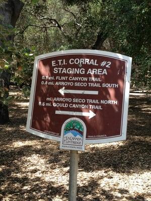 Sign very close to the end of the east side of the trail