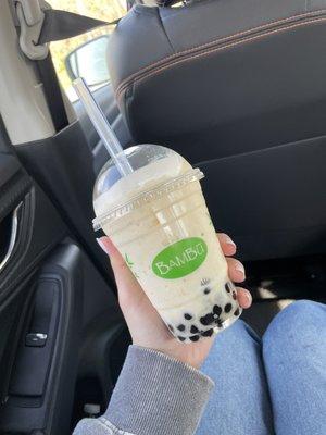 Banana Smoothie with Boba