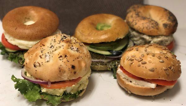 Bagel sandwiches