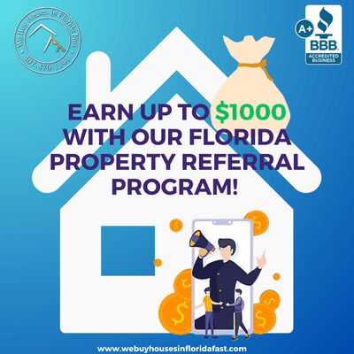 Earn Up to $1000 with Our Florida Property Referral Program!  Call us at 407-470-1144 now!