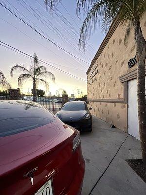 Two Tesla Model 3's In For Repairs