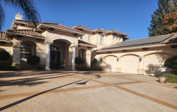 After pressure washing the whole home looked brighter!