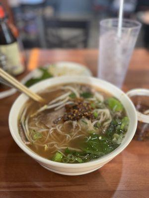 P8. Pho Combo- rare steak, brisket, tripe, flank, meat ball