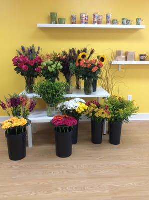 A big bouquet or just a few stems.  Flowers make everyone happy.