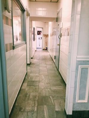 Hallway to the various treatment rooms.