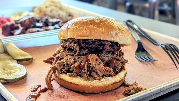 Pulled pork sandwich