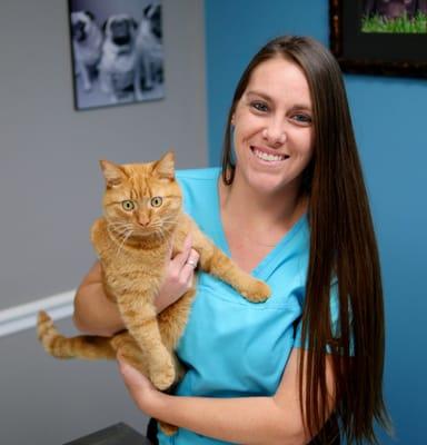 Vet Tech Carly with Tiffin