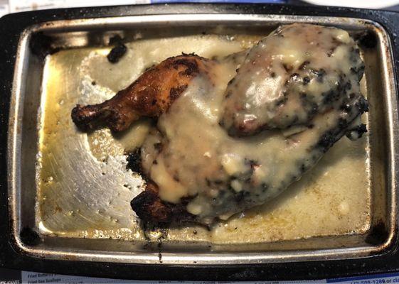 Half Roasted Chicken with chicken gravy