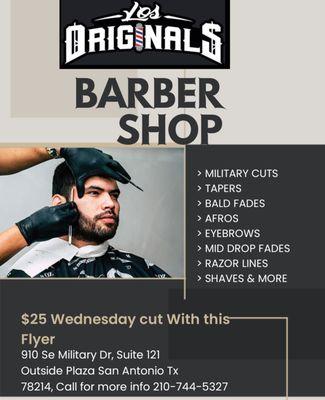 Wednesday only special!!!! Call for more info 210-744-5327