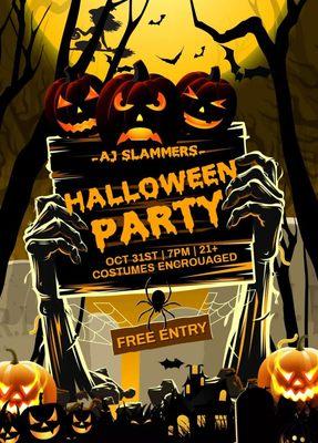 Halloween Party 10/31. Costumes encouraged!