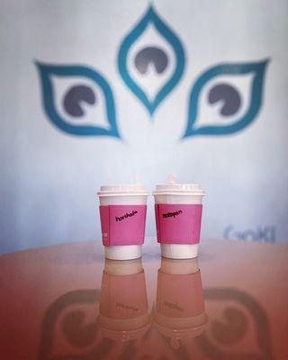 My BOGO drinks: Horchata Latte Hot & Mazapán latte hot!