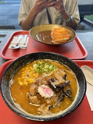 Tori Tonkotsu Spicy Miso Ramen and Chicken Katsu-Curry