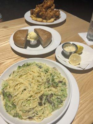 Haystack Pasta (no chicken) & Chicken Finger Platter