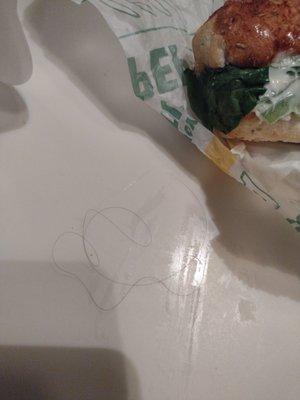 Somebody's hair in my food!!!!!!!!!!!