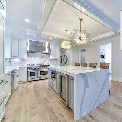 Bright and open kitchen.