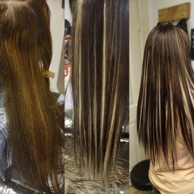 Color correction,  Nano bead Hair Extensions