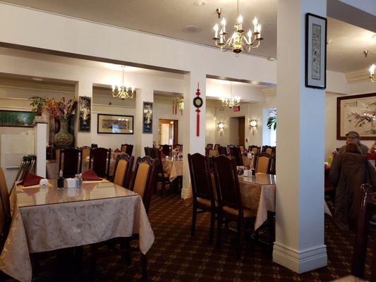 Restaurant dining room.