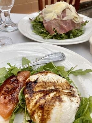 Burrata and steak Carpaccio