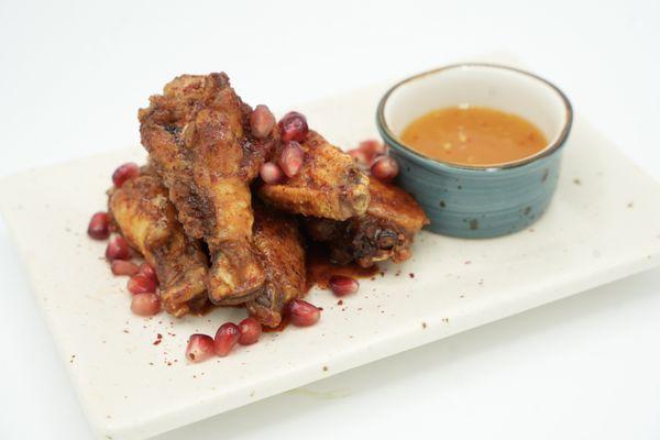 Citrus Chili Pomegranate Chicken Wings