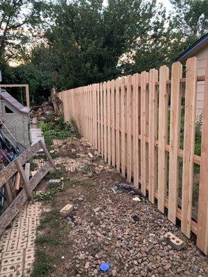 Cedar Shadow Box Fence