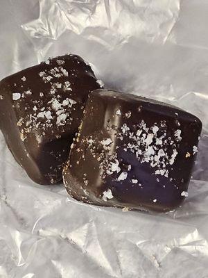 Dark chocolate salted carmel