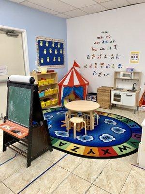 Preschool classroom play area