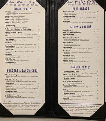 Food menu