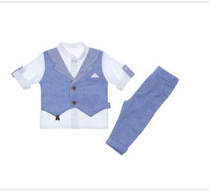 Boys  3 pcs long sleeve shirt blazer & pants