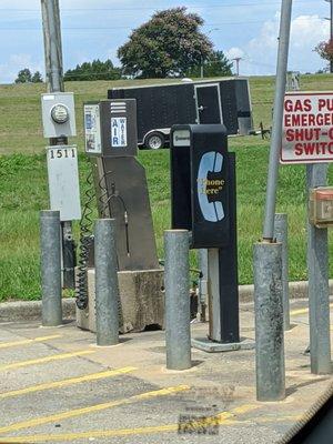 A payphone.  I cannot remember the last time I saw a payphone.