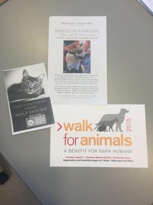 So many events to support the Napa County dogs & cats, Yay!!