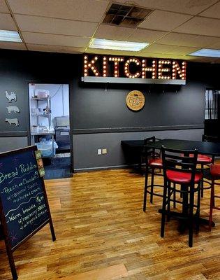 Dining area and kitchen