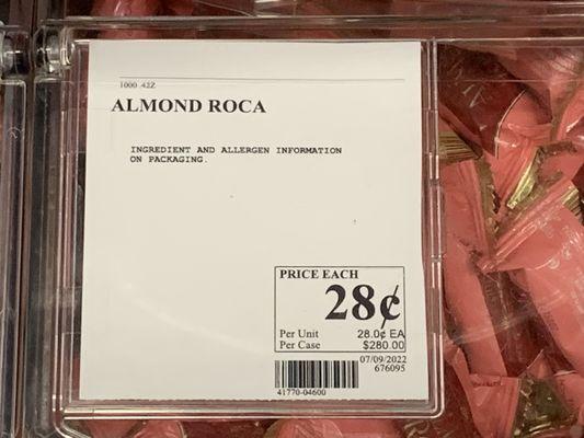 Candy 6/7/23 Almond Roca