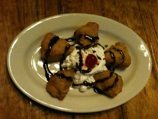 Fried cheese cake bites