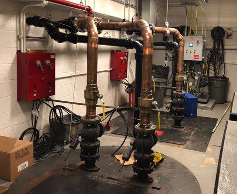 Commercial plumbing projects and valve replacement.