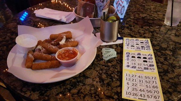 Bingo, Mozzarella sticks, and a Moscow Mule.