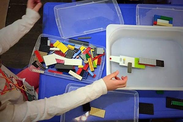 Fishing Birthday Party - build a boat and make it float! The kid's favorite.