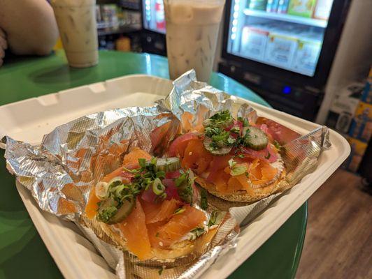 Salmon bagel