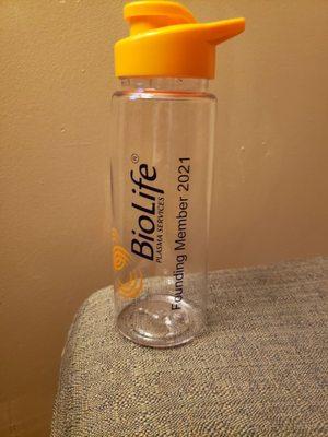 This is my founding member water bottle that proves I am in fact a customer.