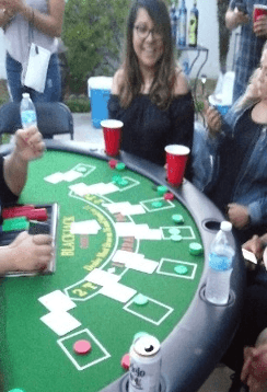 Blackjack Table Rental with Dealer