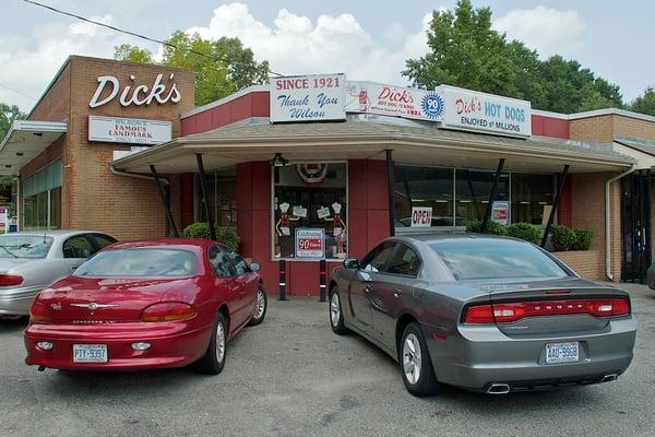 Dick's Hot Dogs, a great place for having a bite to eat with friends.