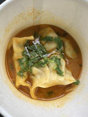 Chicken Jhol Momo ($9)