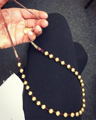 We have some very cool vintage eclectic pieces...such as these Tibetan prayer beads wrapped in 24k gold