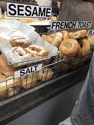 The French toast bagel is supposedly popular.