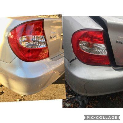 After and before repair