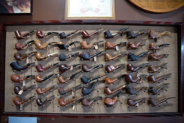 Large selection of pipes of all varieties.